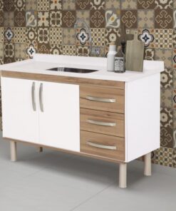Sobre o produto O Gabinete Munique da AJ RORATO, com dimensões de 1,16 metros, destaca-se como uma peça de mobiliário funcional e estilosa para espaços de banheiro. Fabricado por uma marca reconhecida, esse gabinete combina design moderno com praticidade, proporcionando armazenamento e elegância ao ambiente. Com uma largura de 1,16 metros, o Gabinete Munique oferece uma generosa superfície, ideal para organizar itens essenciais de banheiro e manter o espaço arrumado. Sua amplitude torna-o adequado para espaços maiores, enquanto o design compacto mantém a eficiência em ambientes menores. A construção do gabinete reflete a qualidade da AJ RORATO, garantindo durabilidade e resistência. O acabamento moderno e os detalhes de design conferem uma estética contemporânea, complementando diversos estilos de decoração em banheiros. Internamente, o Gabinete Munique apresenta compartimentos estrategicamente projetados para a organização eficiente de produtos de higiene pessoal, toalhas e outros acessórios. A presença de prateleiras e gavetas contribui para a praticidade no uso diário. A instalação do Gabinete Munique é projetada para ser acessível, seja para profissionais ou entusiastas de projetos 
