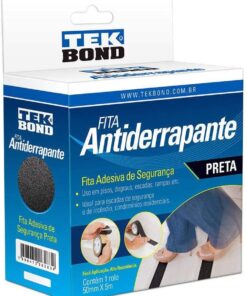 Fita Antiderrapante Lixa Autoadesiva Preto 50x5M Piso