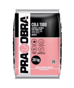 Sobre o produto A Argamassa Cola Tudo Branca, da Praobra, é indicada para assentamento de pisos sobre pisos em ambientes internos e externos. Com embalagem de 20 kg, é ideal para diversos tipos de revestimentos. [divider] Sobre nós Bem-vindo ao Atacadão dos Pisos, o destino final para todas as suas necessidades de materiais de construção! Com nossa ampla gama de produtos, ajudamos você a construir a casa dos seus sonhos. Nossa loja tem tudo que você precisa, desde pisos até revestimentos e muito mais. Além disso, com mais de 300 modelos de pisos e revestimentos à sua escolha, você encontra exatamente o que procura para dar o acabamento perfeito à sua casa. Entendemos que o tempo é fundamental quando se trata de projetos de construção. Por isso, oferecemos entrega em até 48 horas dentro do estado do Rio de Janeiro. Dessa forma, você não precisa se preocupar com atrasos ou tempos de espera prolongados. Nós temos você coberto! No Atacadão dos Pisos, também proporcionamos opções de pagamento flexíveis para facilitar sua compra. Você pode pagar em até 10 vezes sem juros, permitindo que você se concentre na construção da sua casa sem se preocupar com o encargo financeiro. Queremos fazer parte da sua felicidade, ajudando na construção da casa dos sonhos. Reconhecemos que uma casa confortável e acolhedora é essencial para o bem-estar geral. Por isso, queremos ajudá-lo a alcançar essa felicidade, fornecendo-lhe os melhores materiais de construção. Convidamo-lo a visitar a nossa loja física, onde o nosso pessoal simpático e experiente terá todo o prazer em ajudá-lo na sua compra. Estamos localizados em Av. Presidente Lincoln, 411 ou 410 | Jardim Meriti - São João de Meriti, RJ, e mal podemos esperar para recebê-lo! Venha e veja você mesmo porque o Atacadão dos Pisos é a melhor escolha para todas as suas necessidades, proporcionando uma casa recheada de felicidade para você e sua família. Veja mais como a Argamassa Cola Tudo Branca clicando aqui !! 