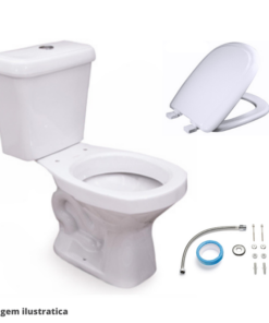 Sobre o produto O Vaso Sanitário Álamo Branco com caixa acoplada da Santa Clara, em cor branco, combina funcionalidade e design elegante para oferecer uma experiência superior no seu banheiro. Este modelo apresenta linhas suaves e um acabamento impecável, que conferem um visual moderno e clean ao ambiente. A caixa acoplada é projetada para proporcionar uma descarga eficiente, utilizando tecnologia de economia de água que garante uma limpeza completa com menor consumo. O sistema de acionamento é prático e silencioso, promovendo conforto e tranquilidade durante o uso. Fabricado com materiais de alta qualidade, o vaso sanitário Álamo é durável e resistente, assegurando uma longa vida útil. O acabamento liso e brilhante em cor branco facilita a limpeza e manutenção, mantendo o vaso sanitário sempre impecável. Além disso, a instalação do vaso sanitário Álamo com caixa acoplada é simples e rápida, adaptando-se facilmente a diferentes tipos de banheiro. A cor branca clássica harmoniza com qualquer estilo de decoração, tornando-o uma escolha versátil para diversos projetos. Portanto, o vaso sanitário Álamo com caixa acoplada da Santa Clara é uma excelente opção para quem busca aliar design moderno, eficiência e durabilidade, proporcionando um ambiente de banheiro funcional e esteticamente agradável. [divider] Sobre nós Bem-vindo ao Atacadão dos Pisos, o destino final para todas as suas necessidades de materiais de construção! Com nossa ampla gama de produtos, ajudamos você a construir a casa dos seus sonhos. Nossa loja tem tudo que você precisa, desde pisos até revestimentos e muito mais. Além disso, com mais de 300 modelos de pisos e revestimentos à sua escolha, você encontra exatamente o que procura para dar o acabamento perfeito à sua casa. Entendemos que o tempo é fundamental quando se trata de projetos de construção. Por isso, oferecemos entrega em até 48 horas dentro do estado do Rio de Janeiro. Dessa forma, você não precisa se preocupar com atrasos ou tempos de espera prolongados. Nós temos você coberto! No Atacadão dos Pisos, também proporcionamos opções de pagamento flexíveis para facilitar sua compra. Você pode pagar em até 10 vezes sem juros, permitindo que você se concentre na construção da sua casa sem se preocupar com o encargo financeiro. Queremos fazer parte da sua felicidade, ajudando na construção da casa dos sonhos. Reconhecemos que uma casa confortável e acolhedora é essencial para o bem-estar geral. Por isso, queremos ajudá-lo a alcançar essa felicidade, fornecendo-lhe os melhores materiais de construção. Convidamo-lo a visitar a nossa loja física, onde o nosso pessoal simpático e experiente terá todo o prazer em ajudá-lo na sua compra. Estamos localizados em Av. Presidente Lincoln, 411 ou 410 | Jardim Meriti - São João de Meriti, RJ, e mal podemos esperar para recebê-lo! Venha e veja você mesmo porque o Atacadão dos Pisos é a melhor escolha para todas as suas necessidades, proporcionando uma casa recheada de felicidade para você e sua família. Veja mais como o Vaso Sanitário Álamo Branco clicando aqui !!
